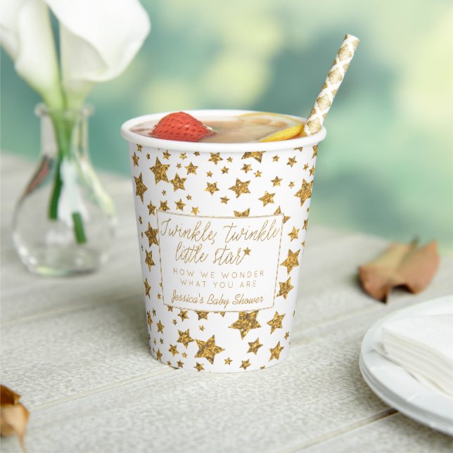 Twink, Twinkle Little Star Baby Shower Paper Cups (Insitu)