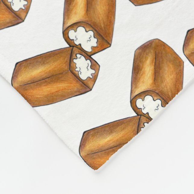 Twinkie Cream-Filled Snack Cake Junk Food Print Fleece Blanket (Corner)
