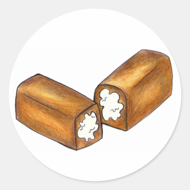 Twinkie Cream-Filled Snack Cakes Junk Food Foodie Classic Round Sticker (Front)