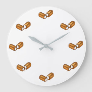 Twinkie Cream-Filled Snack Cakes Junk Food Foodie Large Clock