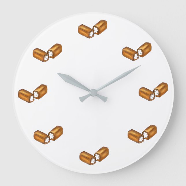 Twinkie Cream-Filled Snack Cakes Junk Food Foodie Large Clock (Front)