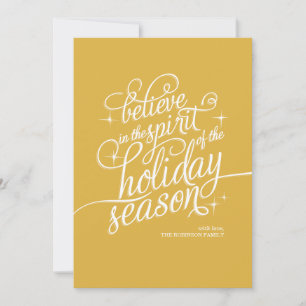 Twinkle 24KT Script Holiday Card
