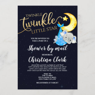 Twinkle Baby Shower by Mail Baby Boy Invitation