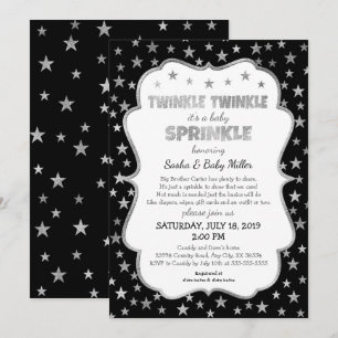 Twinkle Baby Sprinkle invitations, neutral gender Invitation