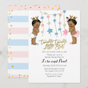 Twinkle Girl or Boy Gender Reveal invitation