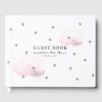 Twinkle Gold Stars & Pink Clouds Baby Shower