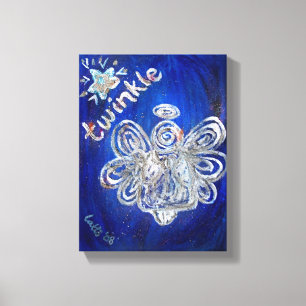 Twinkle Guardian Angel Art Wrapped Canvas Painting