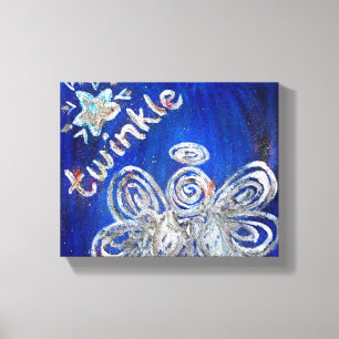 Twinkle Guardian Angel Art Wrapped Canvas Painting