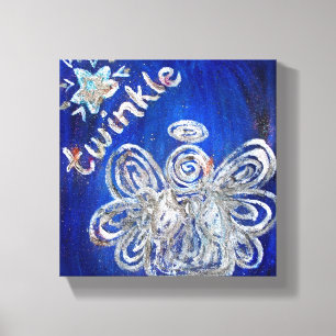 Twinkle Guardian Angel Art Wrapped Canvas Painting
