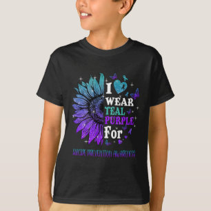 Twinkle Heart Sunflower Suicide Prevention Awarene T-Shirt