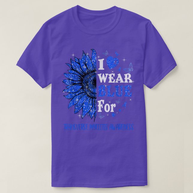 Twinkle Heart Sunflower Transverse Myelitis Awaren T-Shirt (Design Front)