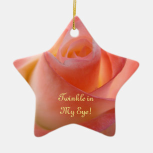 Twinkle in My Eye! Pink Rose Ornaments Hugs Love