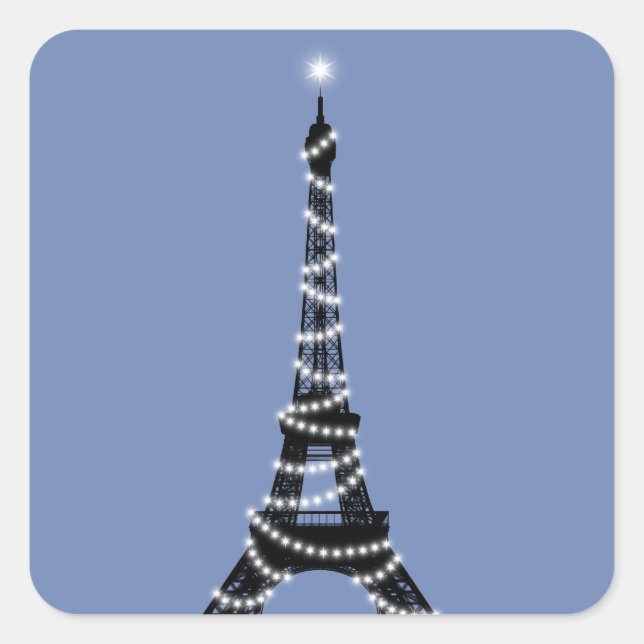 Twinkle Light Eiffel Tower Sticker - periwinkle (Front)