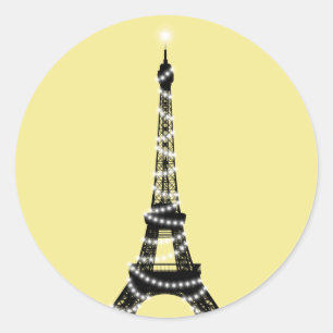 Twinkle Light Eiffel Tower Sticker - yellow