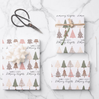 Twinkle Lights and Merry Nights Wrapping Paper Sheet