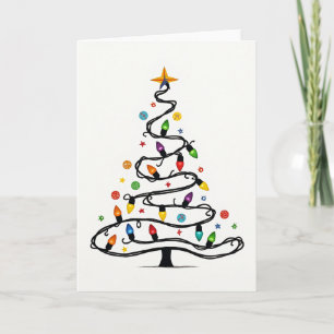 Twinkle Lights Christmas Tree Card