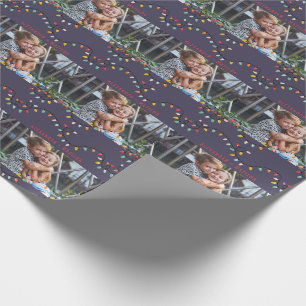 Twinkle lights fun bright photo Holiday Wrapping Paper