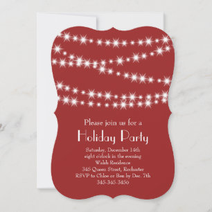 Twinkle Lights Holiday Party Invitation