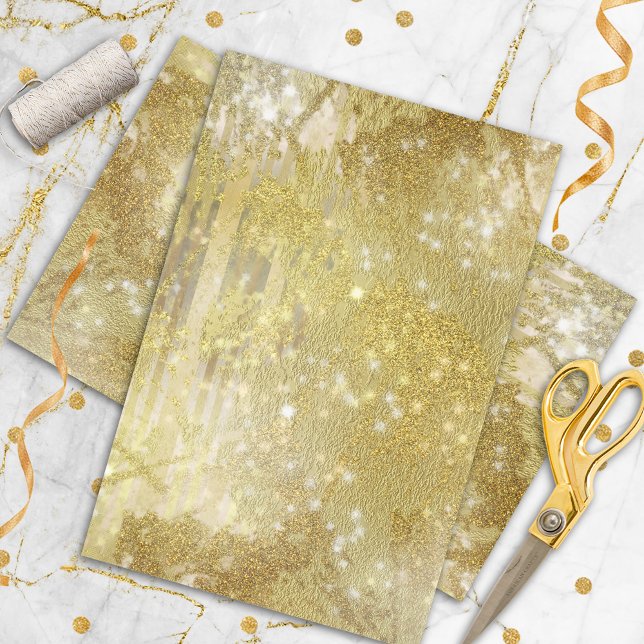 Twinkle Lights On Luxury Glam Gold Glitter Foil  Tissue Paper (Creator Uploaded)