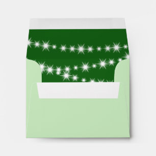 Twinkle Lights RSVP Envelope (green)
