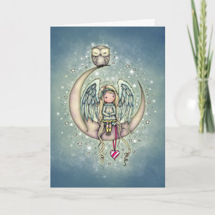 Twinkle Little Angel and Owl Holiday Card