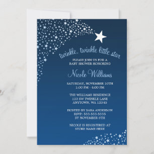 Twinkle Little Shooting Star Baby Shower Invitation