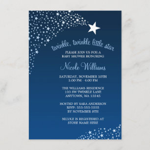 Twinkle Little Shooting Star Baby Shower Invitation