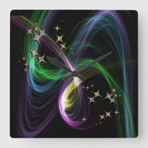 Twinkle Little Star 2 - bling art Square Wall Clock