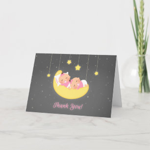 Twinkle Little Star Baby Girl Twins Thank You