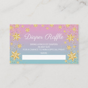 Twinkle Little Star Baby Show Diaper Raffle Ticket Enclosure Card