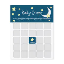 Twinkle Little Star Baby Shower Bingo Card