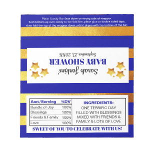 Twinkle Little Star Baby Shower Candy Wrappers Notepad