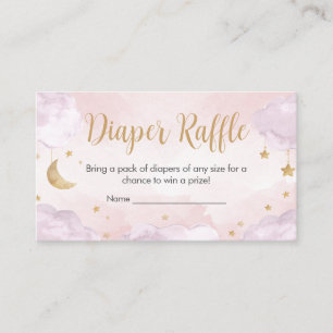 Twinkle Little Star Baby Shower Diaper Raffle Enclosure Card