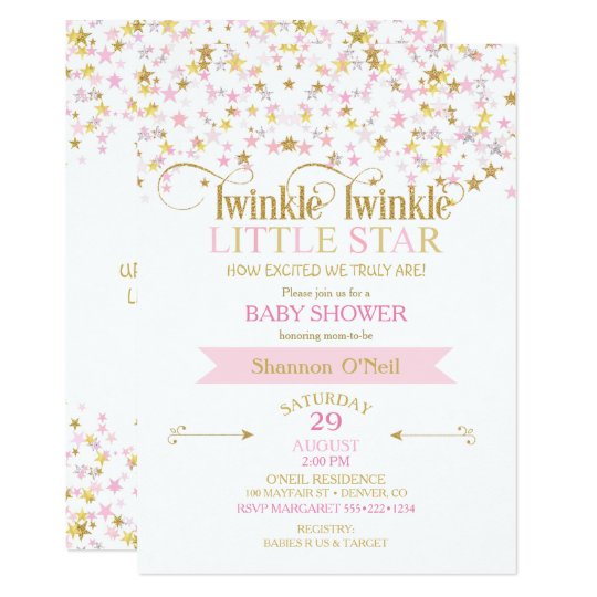 Pink White Gold Twinkle Twinkle Little Star Maternity Sash Belt //Baby Shower