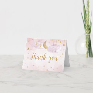 Twinkle Little Star Baby Shower  Thank You Card