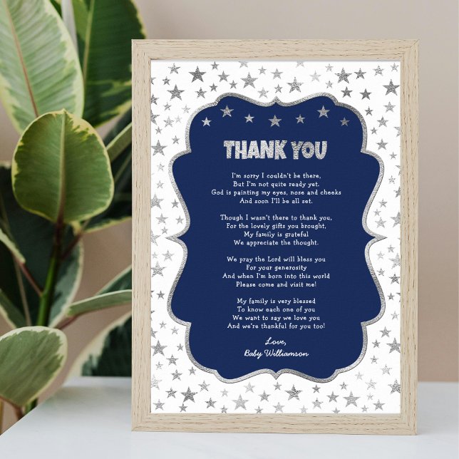 Twinkle Little Star Baby Shower thank you sign (Creator Uploaded)