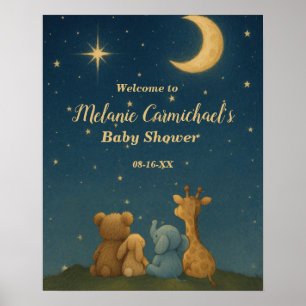 Twinkle Little Star Baby Shower Welcome Poster