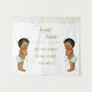 Twinkle Little Star Baby Twin Boys Ethnic Tapestry