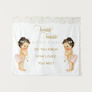 Twinkle Little Star Baby Twin Girls Tapestry
