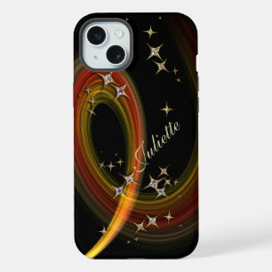Twinkle Little Star - bling art with custom name iPhone 15 Plus Case