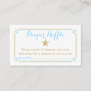 Twinkle Little Star Boy Baby Shower Diaper Raffle Enclosure Card