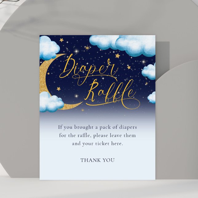 Twinkle Little Star Boy Baby Shower Diaper Raffle Poster (Creator Uploaded)