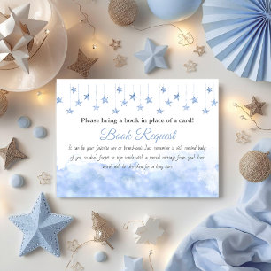 Twinkle Little Star Boy Book for Baby Shower Game Enclosure Card
