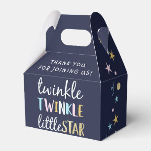 Twinkle Little Star Confetti & Blue Baby Shower Favour Box