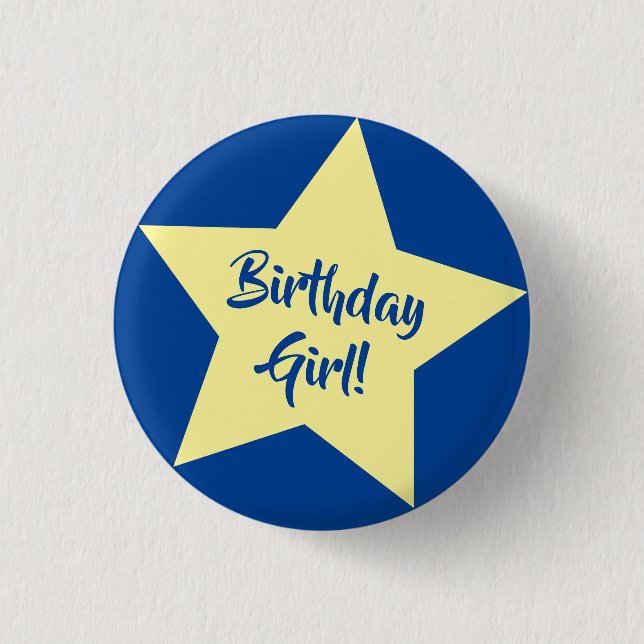 Twinkle Little Star Cute 1st Birthday Party Theme 3 Cm Round Badge (Front)
