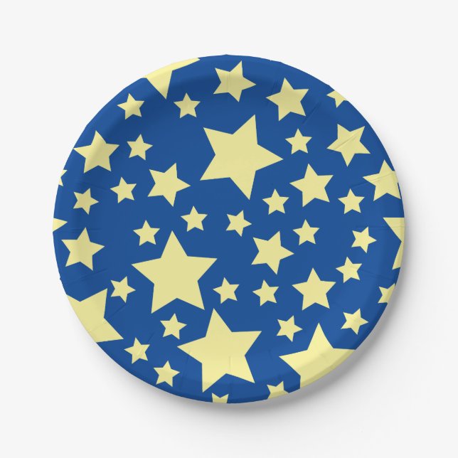 Twinkle Little Star Cute 1st Birthday Party Theme Paper Plate (Front)