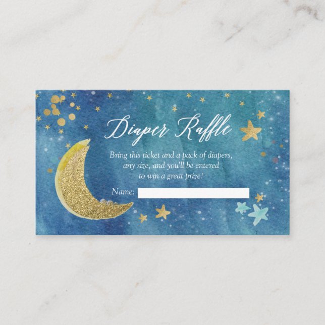 Twinkle Little Star Diaper Raffle Card (Front)