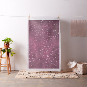Twinkle Little Star Dusty Mauve Pink Silver Grey Fabric