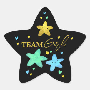Twinkle Little Star Gender Reveal Team Girl Sticker