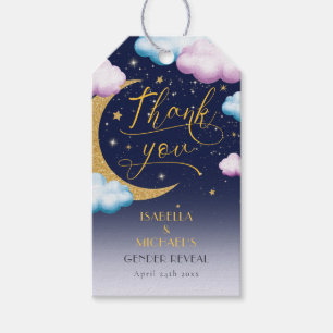 Twinkle Little Star Gender Reveal Thank You Gift Tags